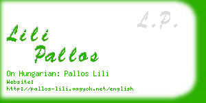 lili pallos business card